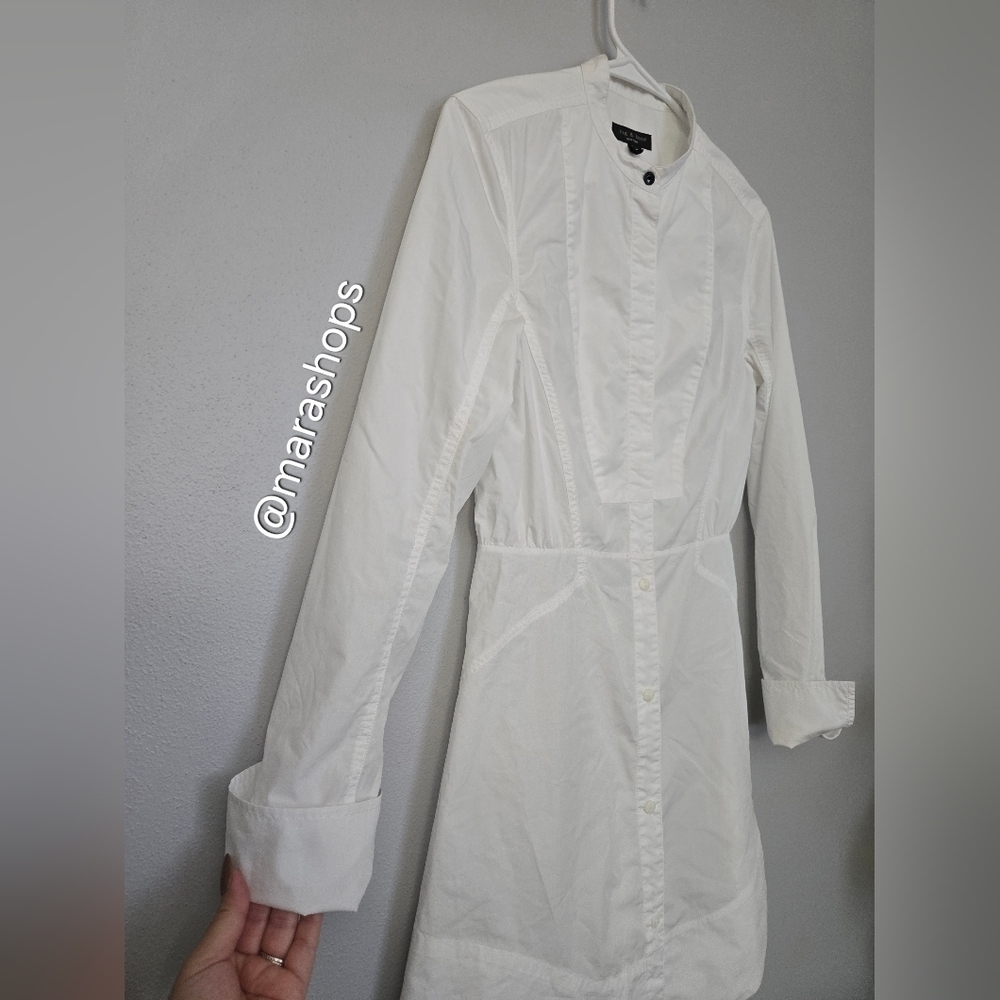 Rag & Bone Victorine Collarless Shirtdress - Picture 5 of 8